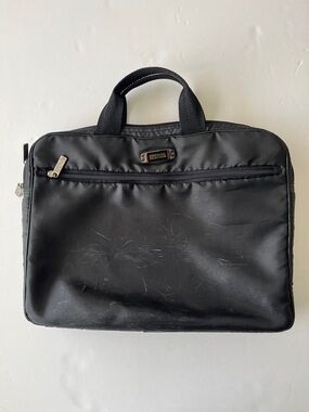 Kenneth Cole Reaction Black Nylon Laptop Briefcase